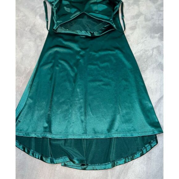 Women’s Girls Formal Emerald Green Maxi Gown Ruched US6 - Picture 8 of 12